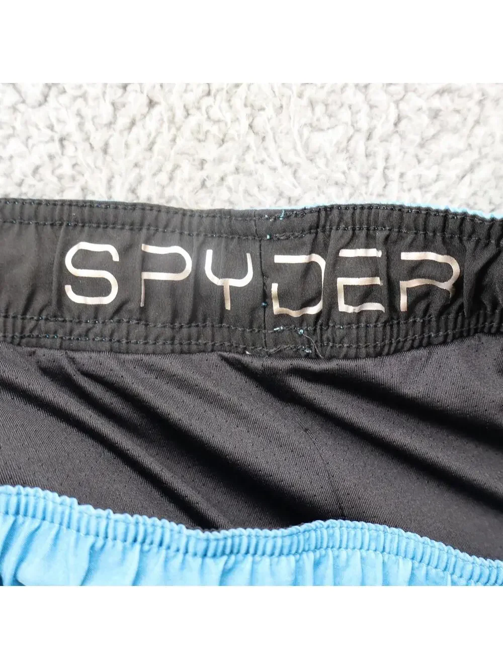 Spyder Swim Trunks Men 2XL XXL Blue Drawstring Swimsuit